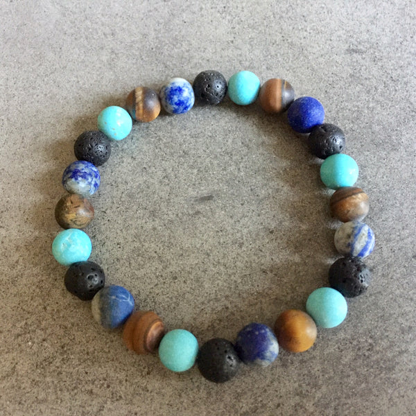 'Gute Laune'-Armband aus einem Mix an Steinen