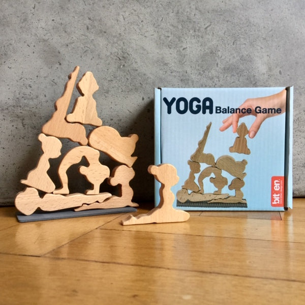 Yoga-Asana-Spiel aus Holz